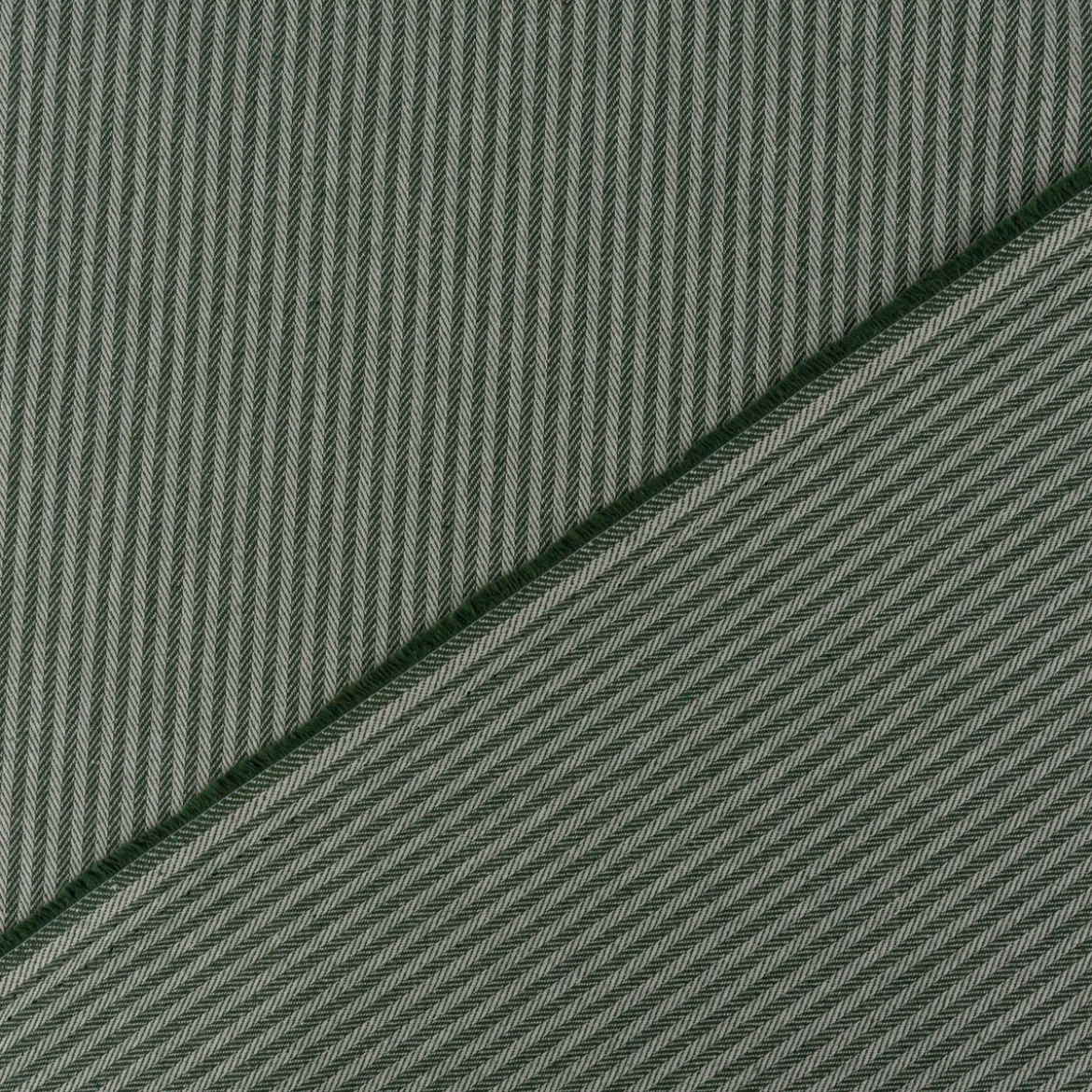 Dekostoff Dobby Streifen 3mm grün beige 1,40m Breite