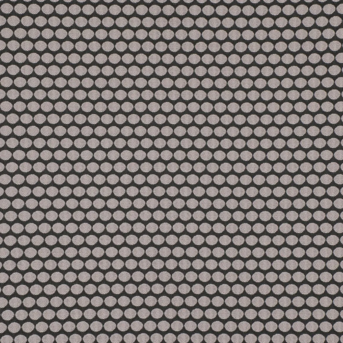 Dekostoff Double Face Jacquard Punkte schwarz silbergrau 1,50m Breite