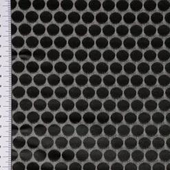 Dekostoff Double Face Jacquard Punkte schwarz silbergrau 1,50m Breite