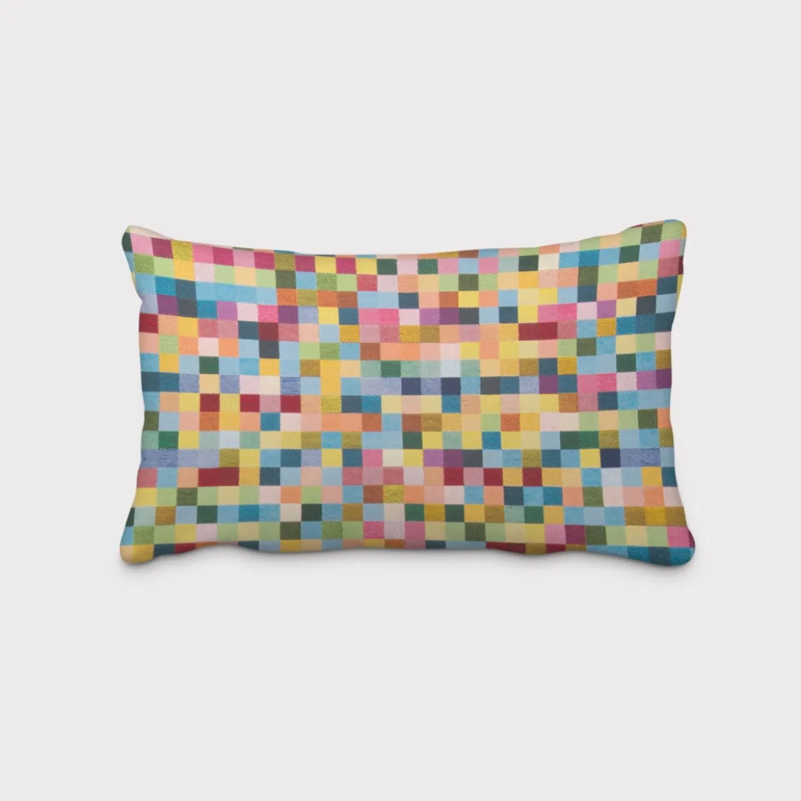 Dekostoff Doubleface Wendestoff Jacquard Kästchen Pixel bunt 1,4m Breite