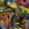 Dekostoff Doubleface Wendestoff Jacquard Kästchen Pixel Neon Farben bunt 1,4m Breite