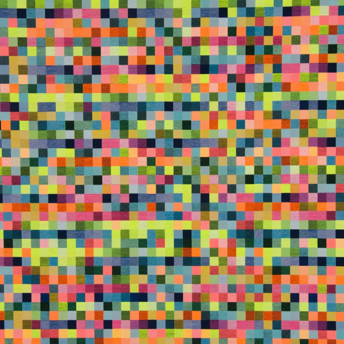 Dekostoff Doubleface Wendestoff Jacquard Kästchen Pixel Neon Farben bunt 1,4m Breite