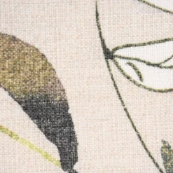 Dekostoff Druckstoff Strukturoptik Blätter natur gelb 1,50m Breite