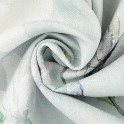 Dekostoff Druckstoff Strukturoptik Aquarell Blumen Blüten mint 1,50m Breite