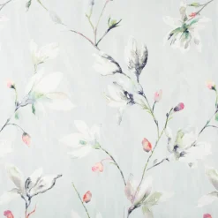 Dekostoff Druckstoff Strukturoptik Aquarell Blumen Blüten mint 1,50m Breite