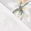 Dekostoff Druckstoff Strukturoptik Aquarell Blumen Blüten grau gelb 1,50m Breite