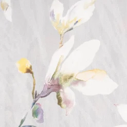 Dekostoff Druckstoff Strukturoptik Aquarell Blumen Blüten grau gelb 1,50m Breite
