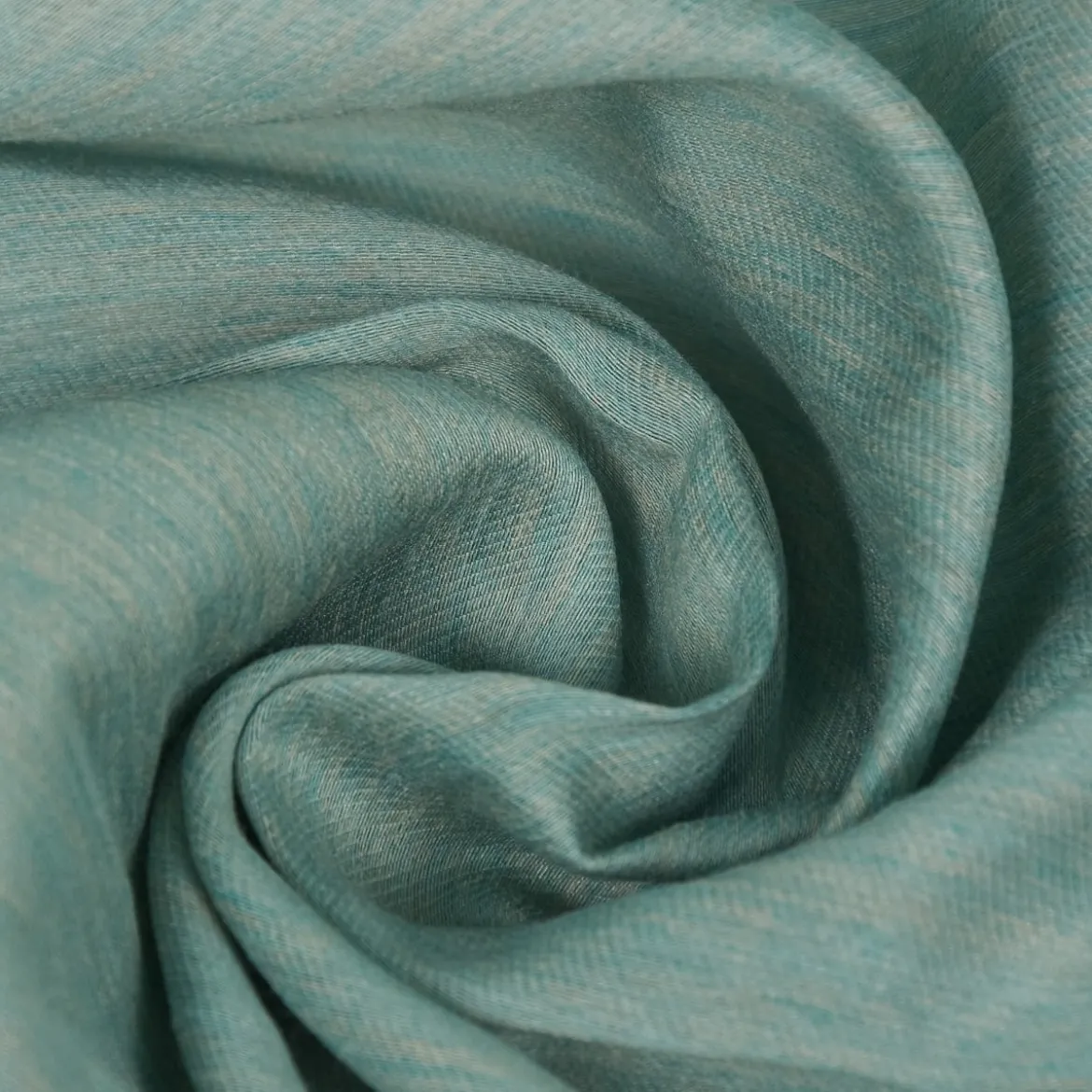 Dekostoff Gardinenstoff aqua meliert 150cm breit