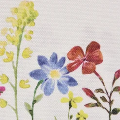 Dekostoff Gardinenstoff Blumen Streifen Spitze ecru bunt 160cm Breite