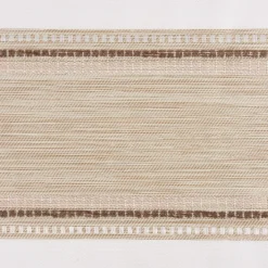 Dekostoff Gardinenstoff Meterware ELPASO Streifen creme braun taupe 1,50m Breite