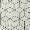 Dekostoff Geometrisches Muster cremeweiß schwarz 138cm