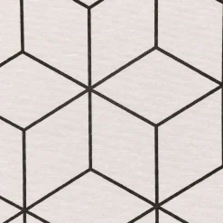 Dekostoff Geometrisches Muster cremeweiß schwarz 138cm