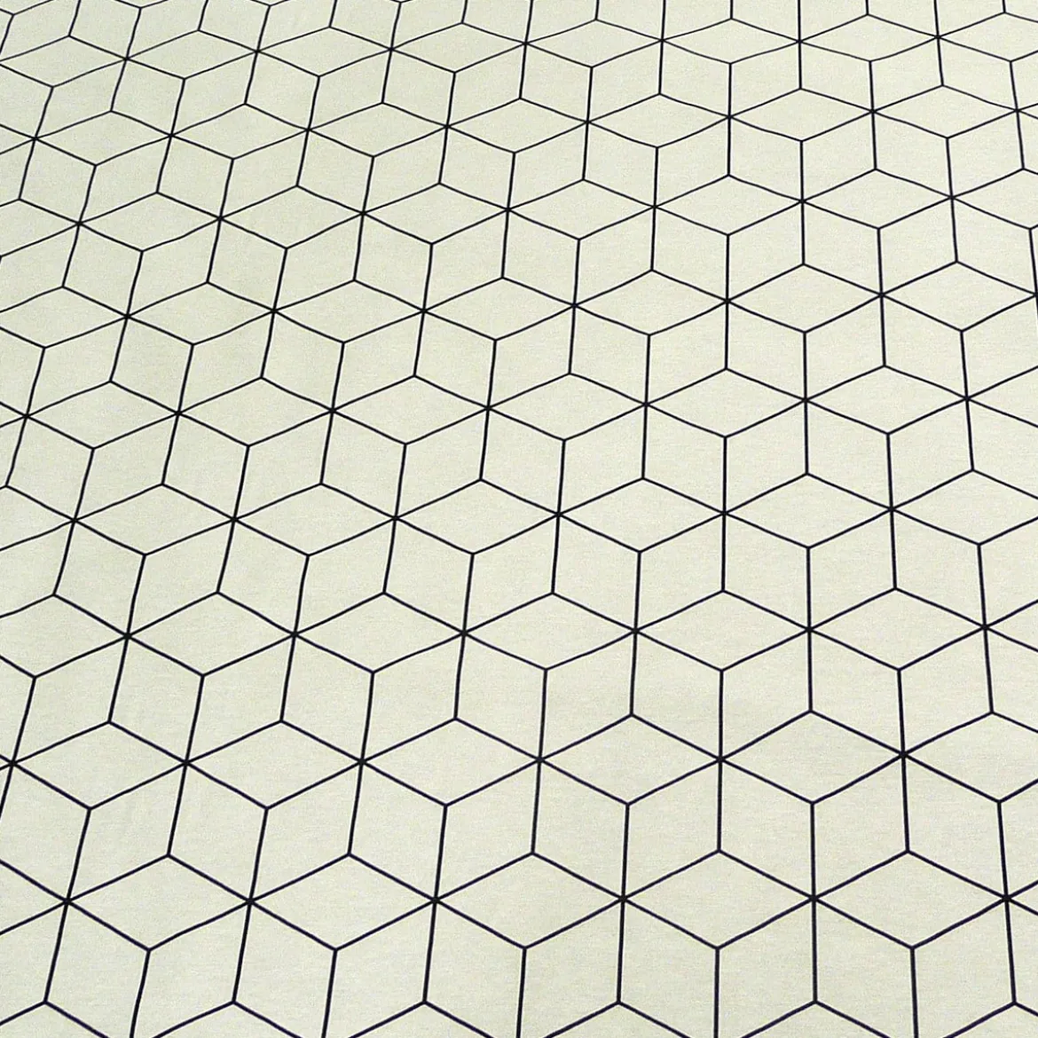 Dekostoff Geometrisches Muster cremeweiß schwarz 138cm