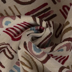 Dekostoff Gobelin Premium Regenbogen beige blau rot 1,4m Breite