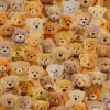 Dekostoff Halbpanama Baumwolle Teddybären braun beige 1,40m Breite