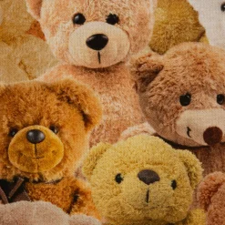 Dekostoff Halbpanama Baumwolle Teddybären braun beige 1,40m Breite