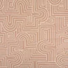 Dekostoff Halbpanama Curve Maze Line braun 1,4m Breite