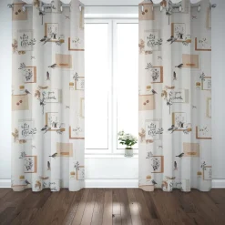 Dekostoff Halbpanama Digitaldruck Lebensweisheiten beige 140cm Breite