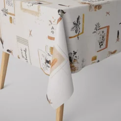 Dekostoff Halbpanama Digitaldruck Lebensweisheiten beige 140cm Breite