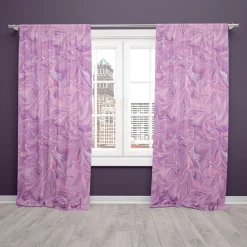 Dekostoff Halbpanama Digitaldruck Retro Batik lila pink 1,40m Breite