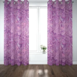 Dekostoff Halbpanama Digitaldruck Retro Batik lila pink 1,40m Breite