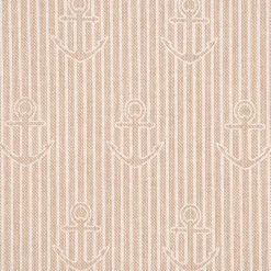 Dekostoff Halbpanama Iconic Anchor Stripe Anker Streifen natur weiß 1,40m Breite