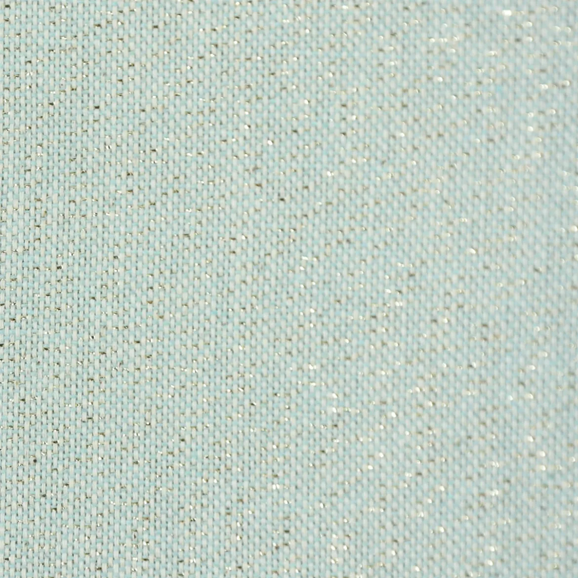 Dekostoff Halbpanama Leinenlook Lurexeffekte Glamour uni mint goldfarbig 1,40m Breite