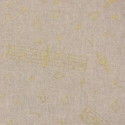 Dekostoff Halbpanama Leinenlook Noten natur gold 1,40m Breite