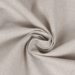 Dekostoff Halbpanama Leinenlook Lurexeffekte Glamour uni hellgrau silber 1,40m Breite