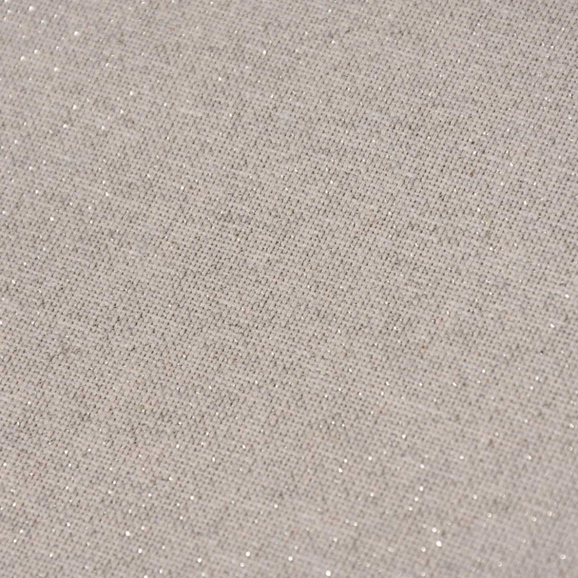 Dekostoff Halbpanama Leinenlook Lurexeffekte Glamour uni hellgrau silber 1,40m Breite