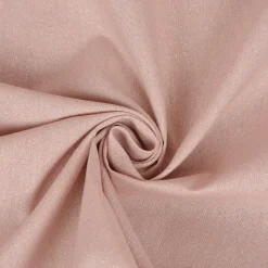 Dekostoff Halbpanama Leinenlook Lurexeffekte Glamour uni rosa goldfarbig 1,40m Breite