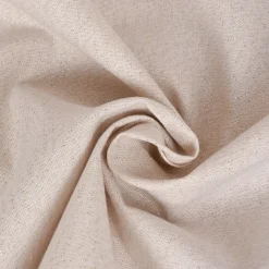 Dekostoff Halbpanama Leinenlook Lurexeffekte Glamour uni creme goldfarbig 1,40m Breite