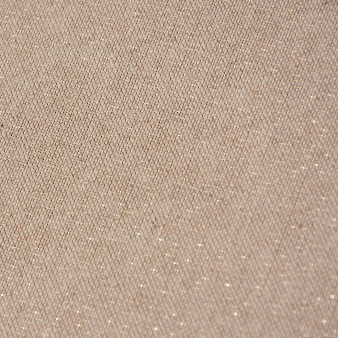 Dekostoff Halbpanama Leinenlook Lurexeffekte Glamour uni natur goldfarbig 1,40m Breite