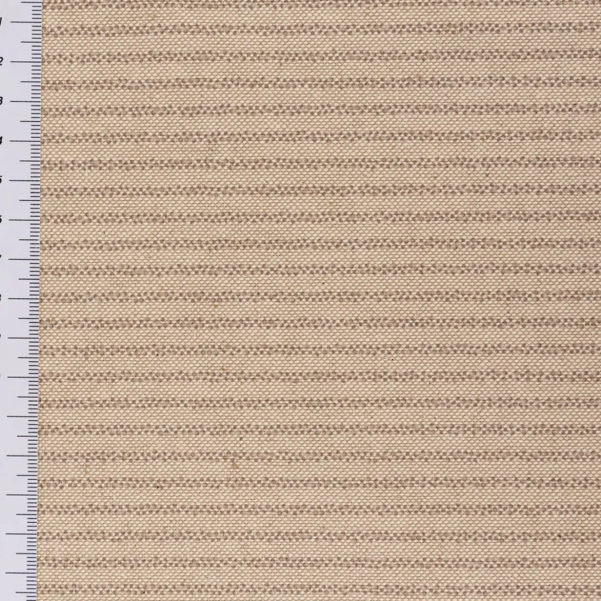 Dekostoff Halbpanama Leinenlook Sparkle Stripes Streifen natur grau 1,40m Breite
