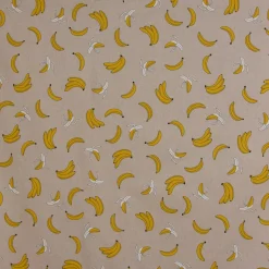 Dekostoff Halbpanama Leinenlook Bananen natur gelb 1,40m Breite