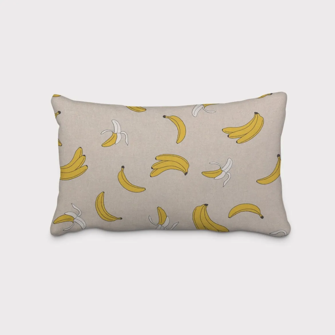 Dekostoff Halbpanama Leinenlook Bananen natur gelb 1,40m Breite