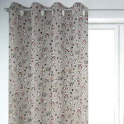 Dekostoff Halbpanama Leinenlook Hunde Dackel Dogs Life natur weiß rot 1,40m Breite