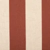 Dekostoff Halbpanama Leinenlook Streifen terrakotta natur 1,40m Breite