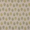 Dekostoff Halbpanama Leinenlook Blätter natur grün Töne 1,40m Breite