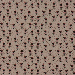 Dekostoff Halbpanama Leinenlook Frankreich Paris Dackel natur schwarz rot 1,40m Breite
