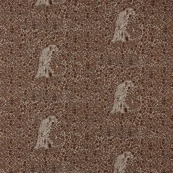 Dekostoff Halbpanama Leinenlook Leoparden natur braun 1,40m Breite