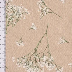Dekostoff Halbpanama Leinenlook Florist Elegant Schleierkraut natur weiß 1,40m Breite