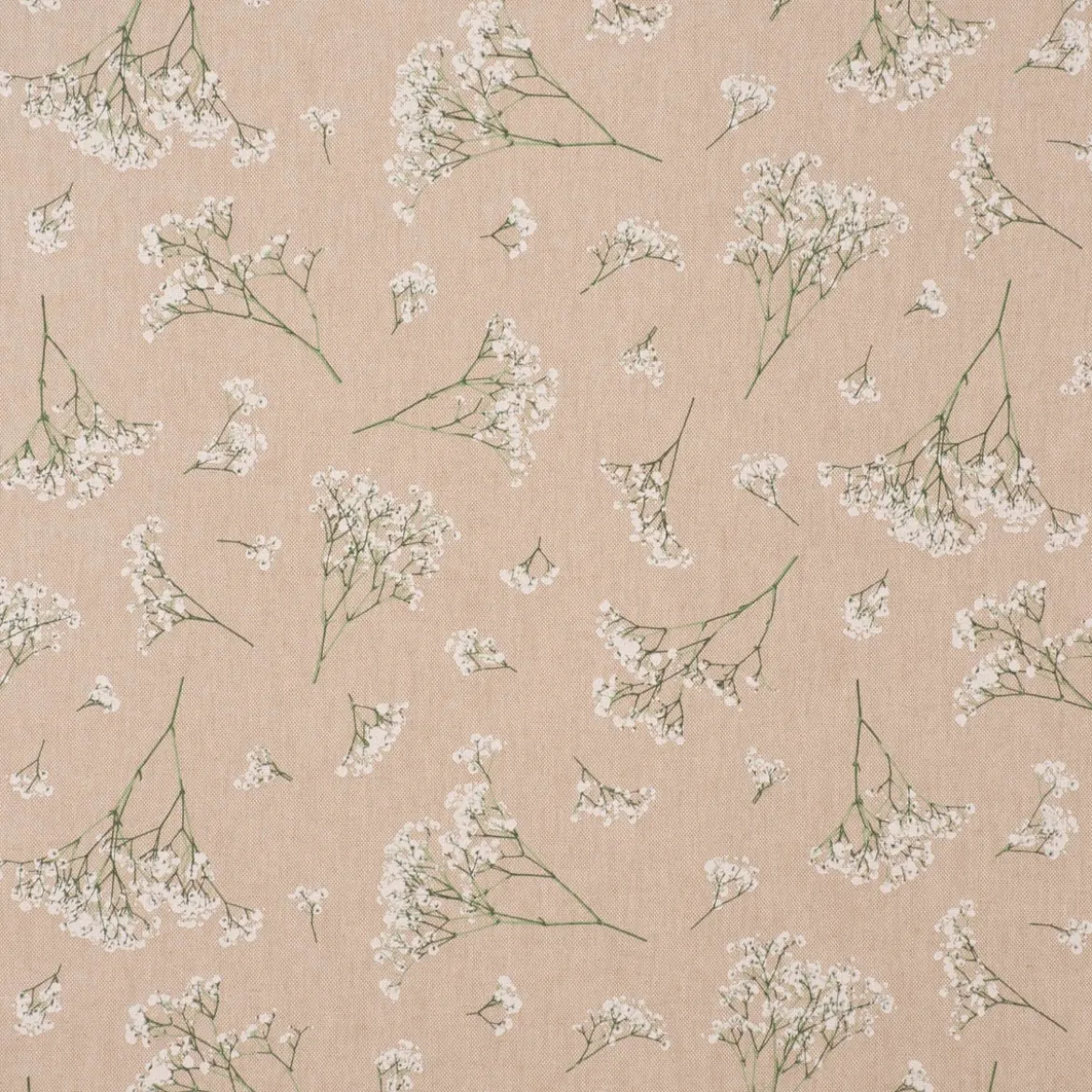 Dekostoff Halbpanama Leinenlook Florist Elegant Schleierkraut natur weiß 1,40m Breite