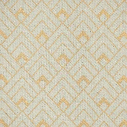 Dekostoff Halbpanama Leinenlook Metallic Art Deco Rauten mintgrün goldfarbig 1,40m Breite