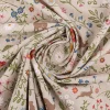Dekostoff Halbpanama Leinenlook Floral Animal Garden natur bunt 1,40m Breite