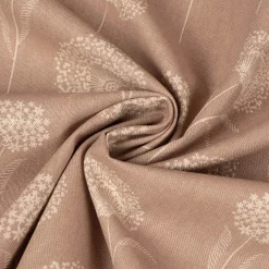 Dekostoff Halbpanama Leinenlook Elegant Dandelion Pusteblume taupe natur 1,40m Breite