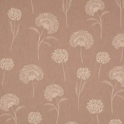 Dekostoff Halbpanama Leinenlook Elegant Dandelion Pusteblume taupe natur 1,40m Breite