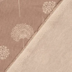 Dekostoff Halbpanama Leinenlook Elegant Dandelion Pusteblume taupe natur 1,40m Breite