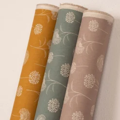 Dekostoff Halbpanama Leinenlook Elegant Dandelion Pusteblume taupe natur 1,40m Breite