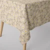 Dekostoff Halbpanama Leinenlook Daisy Sweet Field Gänseblümchen natur weiß 1,40m Breite